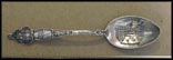 State Capitol, Sturgeon, State Seal, Water Fall, Statue of Liberty, Albany, New York Souvenir Spoon THUMBNAIL