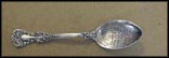 Etched Bowl, Church, Blandford, Massachusetts Souvenir Spoon THUMBNAIL