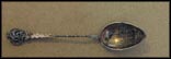 Etched Mexico Cathedral, 800 Silver, Cut Out Bird Souvenir Spoon THUMBNAIL