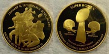 Super Bowl V - gold plated' Art Bar. THUMBNAIL