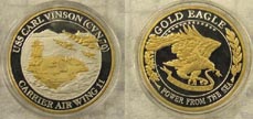USS Carl Vinson, gold highlighted' Art Bar. THUMBNAIL