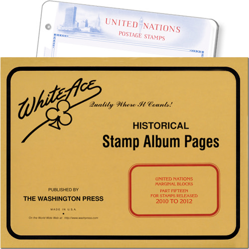 White Ace Album Pages - United Nations Inscription Blocks, Part 15, 2010-2012 MAIN
