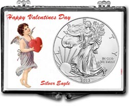 2013 Valentines Day American Silver Eagle Gift Display THUMBNAIL