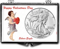 Valentines Day American Silver Eagle Gift Display THUMBNAIL