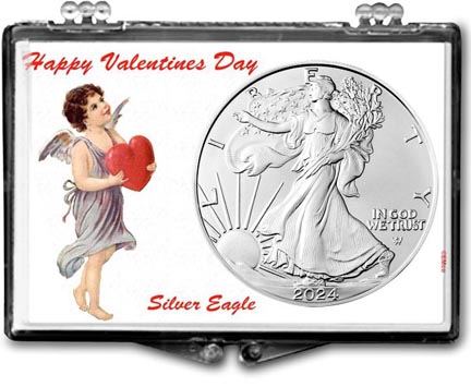 2024 Valentines Day American Silver Eagle Gift Display LARGE