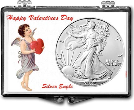 Valentines Day American Silver Eagle Gift Display LARGE