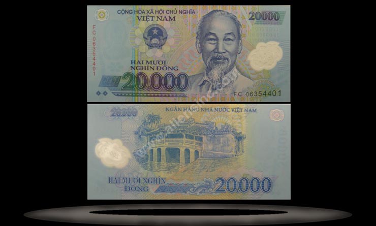 Democratic Republic of Vietnam Banknote, 20,000 Dong, (20)08, P#120c MAIN