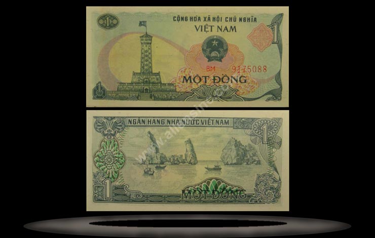 Democratic Republic of Vietnam Banknote, 1 Dong, 1985, P#90a MAIN