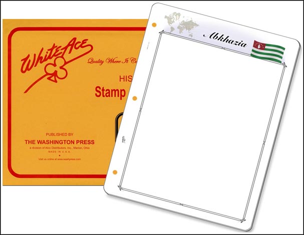 White Ace 'Countries of the World' Stamp Pages for Abkhazia MAIN