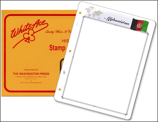 White Ace 'Countries of the World' Stamp Pages for Afghanistan MAIN