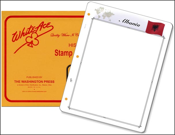 White Ace 'Countries of the World' Stamp Pages for Albania MAIN