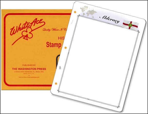 White Ace 'Countries of the World' Stamp Pages for Alderney MAIN