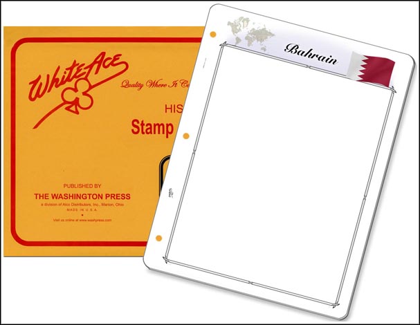 White Ace 'Countries of the World' Stamp Pages for Bahrain MAIN