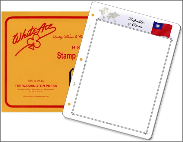 White Ace 'Countries of the World' Stamp Pages for the Republic of China MAIN