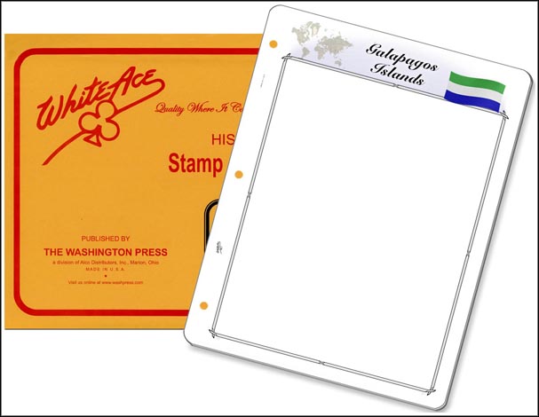 White Ace 'Countries of the World' Stamp Pages for the Galapagos Islands MAIN