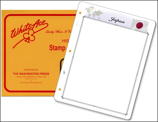 White Ace 'Countries of the World' Stamp Pages for Japan MAIN