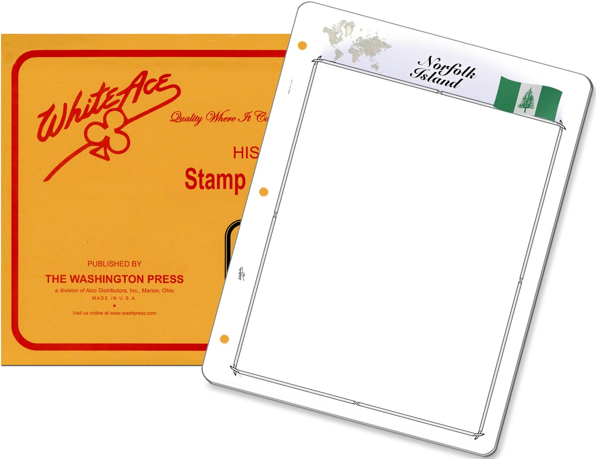 White Ace 'Countries of the World' Stamp Pages for Norfolk Island MAIN