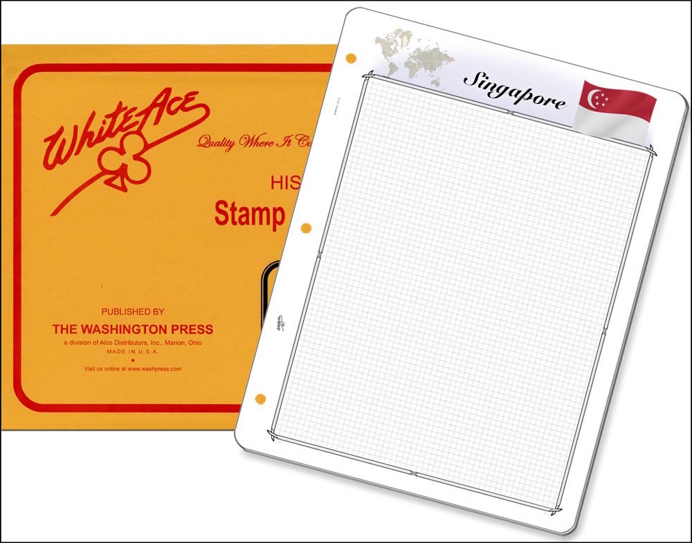 White Ace 'Countries of the World' Quadrille Pages for Singapore MAIN