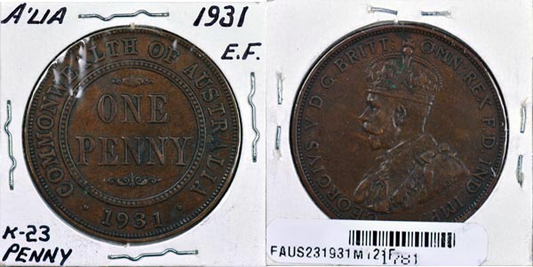 Australia, 1931 (m) 1 Penny, Cat# 23 MAIN