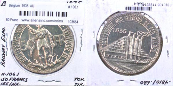 Belgium, 1935 50 Francs, Cat# 106.1 MAIN