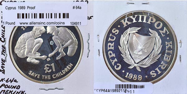 Cyprus, 1989 1 Pound, Cat# 64a MAIN