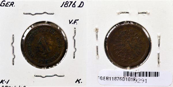 Germany, 1876 D 1 Pfennig, Cat# 1 MAIN