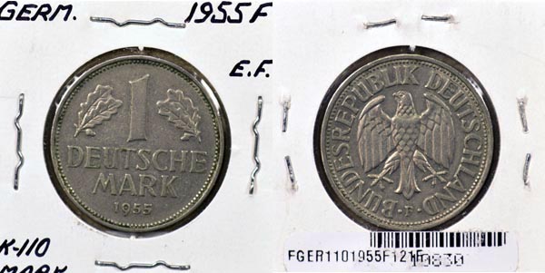 Germany, 1955 F 1 Mark, Cat# 110 MAIN