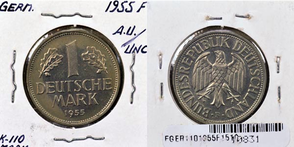 Germany, 1955 F 1 Mark, Cat# 110 MAIN
