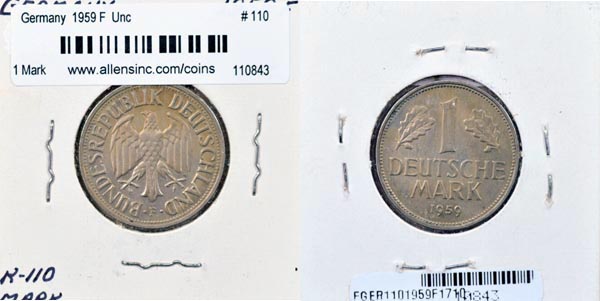 Germany, 1959 F 1 Mark, Cat# 110 MAIN
