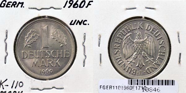 Germany, 1960 F 1 Mark, Cat# 110 MAIN