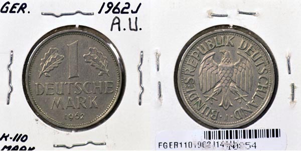 Germany, 1962 J 1 Mark, Cat# 110 MAIN