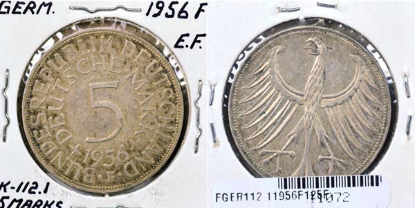 Germany, 1956 F 5 Mark, Cat# 112.1 MAIN