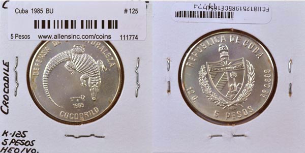 Cuba, 1985 5 Pesos, Cat# 125 MAIN