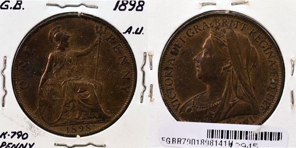 Great Britain, 1898 1 Penny, Cat# 790 MAIN