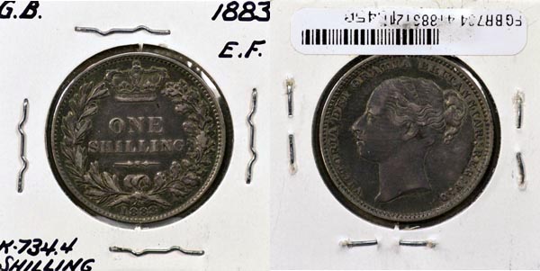 Great Britain, 1883 1 Shilling, Cat# 734.4 MAIN