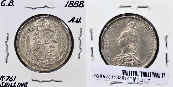 Great Britain, 1888 1 Shilling, Cat# 761 MAIN