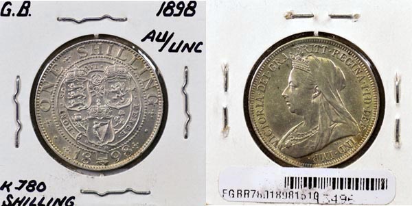 Great Britain, 1898 1 Shilling, Cat# 780 MAIN