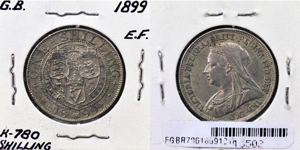 Great Britain, 1899 1 Shilling, Cat# 780 MAIN