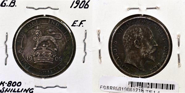 Great Britain, 1906 1 Shilling, Cat# 800 MAIN
