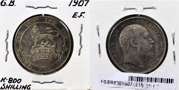 Great Britain, 1907 1 Shilling, Cat# 800 MAIN