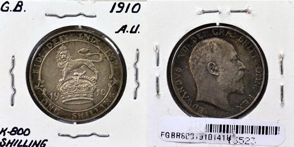 Great Britain, 1910 1 Shilling, Cat# 800 MAIN