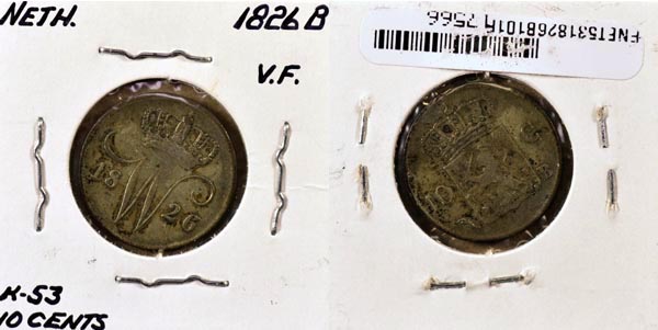 Netherlands, 1826 B 10 Cents, Cat# 53 MAIN