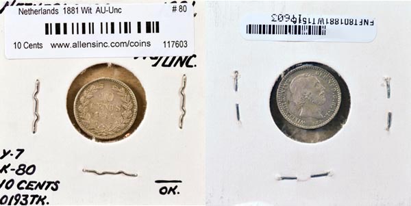 Netherlands, 1881 WD 10 Cents, Cat# 80 MAIN
