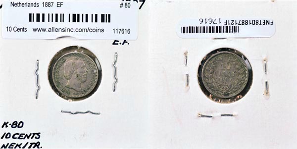 Netherlands, 1887 10 Cents, Cat# 80 MAIN