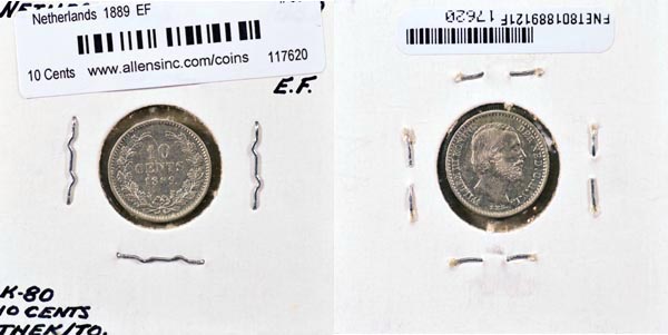Netherlands, 1889 10 Cents, Cat# 80 MAIN