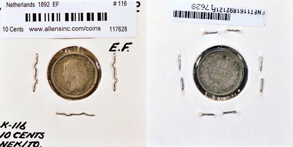 Netherlands, 1892 10 Cents, Cat# 116 MAIN