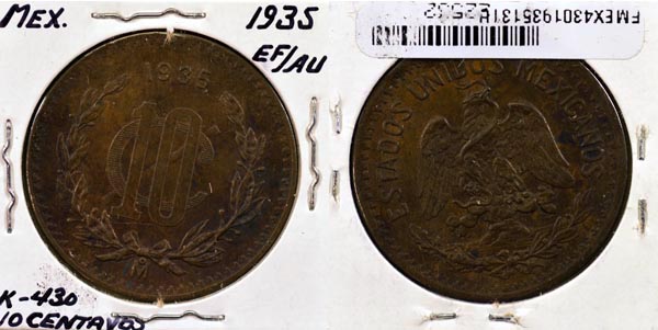 Mexico, United States, 1935 10 Centavos, Cat# 430 MAIN