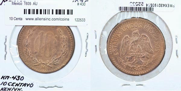Mexico, United States, 1935 10 Centavos, Cat# 430 MAIN