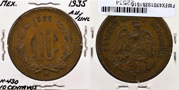 Mexico, United States, 1935 10 Centavos, Cat# 430 MAIN