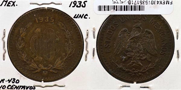 Mexico, United States, 1935 10 Centavos, Cat# 430 MAIN